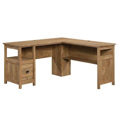 Bohemian Modern Farmhouse Blackened Mango Finish Office L Desk