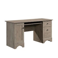 Modern Brown Computer Desk with Coastal Cottage and Transitional Style