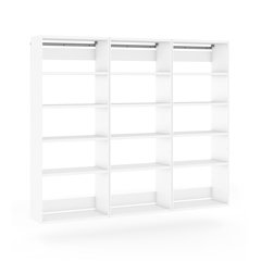 GarageCore 3 Shallow Cabinets, White Finish