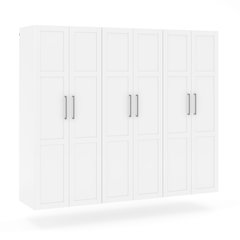 GarageCore 3 Deep Cabinets & Doors, White Finish
