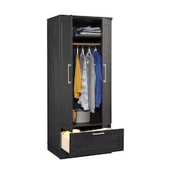 HomePlus Storage Armoire, Raven Oak finish