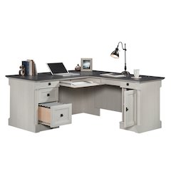 Palladia L Desk, Glacier Oak finish