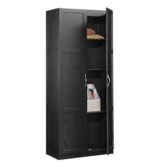 16"d 2-Door Storage Cabinet Blackwood