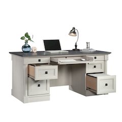 Palladia Executive Desk, Glacier Oak finish