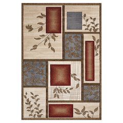 Alexia 10 Traditional Patchwork Area Rug – Red, Blue & Beige