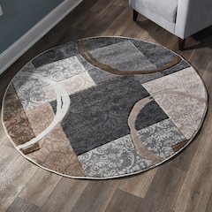 Alexia 06 Modern Abstract Area Rug – Beige, Brown & Gray