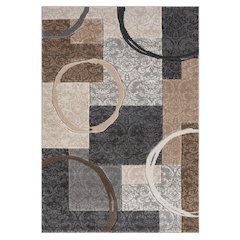 Alexia 06 Modern Abstract Area Rug – Beige, Brown & Gray