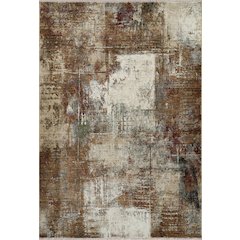 Ana 18 Abstract Distressed Area Rug – Brown/ Ivory
