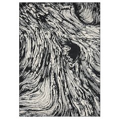 Atlas 13 Swirl Black & Ivory Area Rug