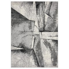 Atlas 10 Geometric Abstract Gray Area Rug