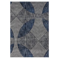 Alexia 08 Modern Geometric Area Rug – Blue & Gray