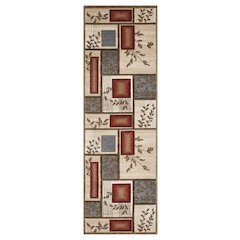 Alexia 10 Traditional Patchwork Area Rug – Red, Blue & Beige
