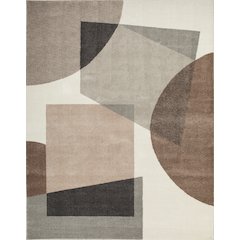 Bora 03 Modern Abstract Area Rug - Beige, Taupe & Brown
