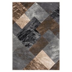 Alexia Geometric Area Rug – Brown, Gray & Charcoal