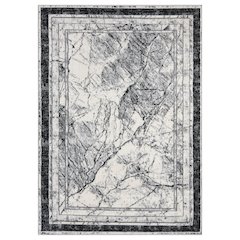 Atlas 14 Framed Marble Gray & Ivory Area Rug