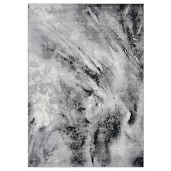 Atlas 12 Clouded Abstract Gray Area Rug