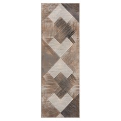 Alexia 04 Geometric Area Rug – Brown, Taupe & Cream