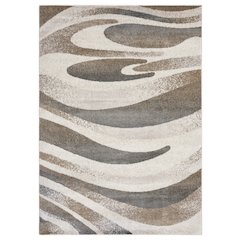 Atlas 02 Abstract Wave Beige & Gray Area Rug