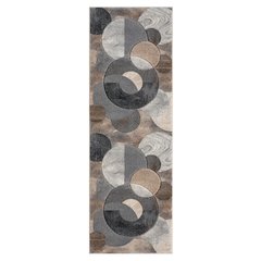 Alexia 01 Circular Abstract Area Rug – Beige, Gray & Taupe