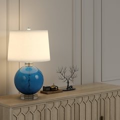 Clarity, 28" Cobalt Blue Glass Table Lamp (1/Box)