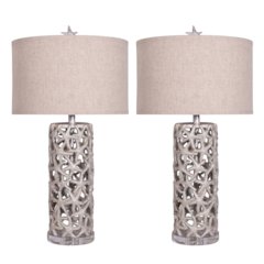 Darla - 30" Poly Star Table Lamp - Set of 2 - Beige Finish