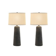 Marissa, 31" Brown Resin Table Lamps (Set of 2, Traditional Rustic Style)