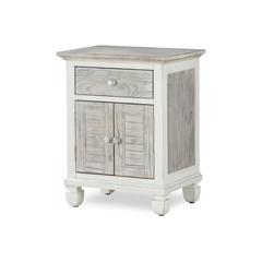 Islamorada - 1 Drawer and 2 Door Nightstand with Power Strip and USB-A Port