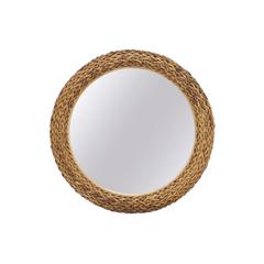 Maui - 36" Round Wall Mirror - Natural Finish