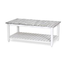 Picket Fence - Coffee Table - Distressed Grey, White Finish