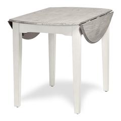Islamorada - 42" Drop Leaf Dining Table - Dapple Grey and Blanc Finish
