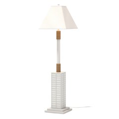 Floor Shutter 63" Polyresin Coastal Floor Lamp off white (1pk)