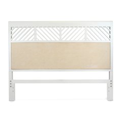 Miramar - Woven Headboard - Queen - Sand and Stark White Finish