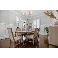 68" Rectangular Dining Table, 18" self-storing leaf