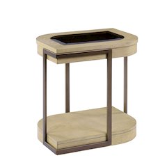 Rio Vista - Chairside Table - Muted Earth Tones and Clay Finish