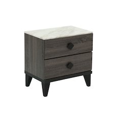 2-Drawer Nightstand in Gray