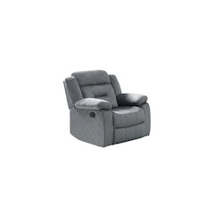 Dark Gray Velvet Manual Recliner