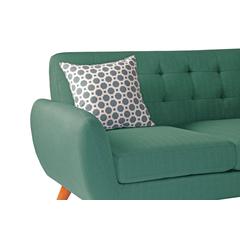 Poundex 2 Piece Fabric Sectional Set in Laguna Blue Color, 111" W x 80" D x 33" H, Package Weight 97