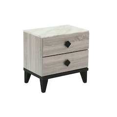 2-Drawer Nightstand in Cream