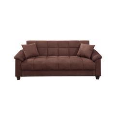 Adjustable Sofa Futon in Chocolate