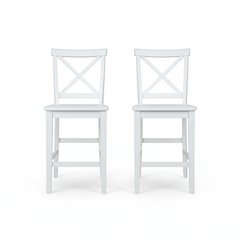 Simplicity Solid Wood Classic X-Back Counter Stool (Set of 2)
