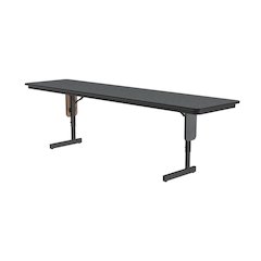 Adjustable Height Deluxe High-Pressure Folding Table with Panel Leg 24x72