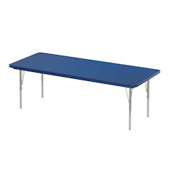 Commercial Blow-Molded Plastic Top Activity Tables 30x72"
