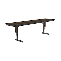 Adjustable Height Deluxe High-Pressure Folding Table with Panel Leg 24x96