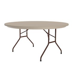 Correctional Tamper-Resistant Blow-Molded Plastic Folding Table 60x60