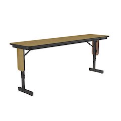 Adjustable Height Deluxe High-Pressure Folding Table with Panel Leg 18x96