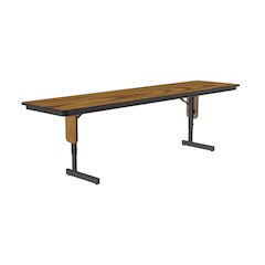 Adjustable Height Deluxe High-Pressure Folding Table with Panel Leg 24x72