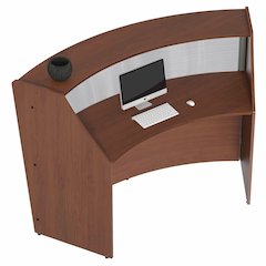 Reception Desk W/ Polycarbonate Cherry
