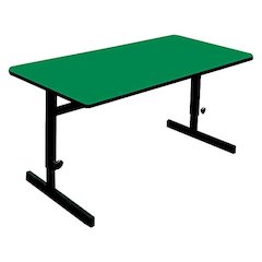 Adjustable Height Deluxe High-Pressure Top Computer/Student Desks  30x72"