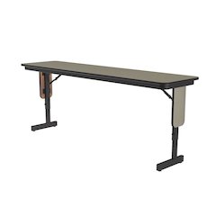 Adjustable Height Deluxe High-Pressure Folding Table with Panel Leg 18x72