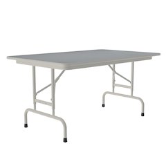 Adjustable Height Thermal Fused Laminate Top Folding Table 30x48"